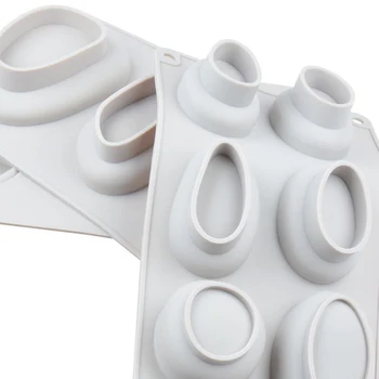 6 Dobumā 3D Akmens Formas Silikona Ziepes Pelējuma Ziepes Pieņemšanas DIY Roku darbs Amatniecības Veidnes Non-Stick Ziepes Formās Mājas Vannas istaba