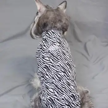 Leopards drukāt pavasara un vasaras drēbes, Rotaļu kucēni drēbes zemāko krekls Garfield Siāmas bezvilnas kaķus drēbes