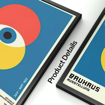 Anotācija Bauhaus Kārtas Līniju Ģeometrija Krāsu Bloku Mākslas Audekls Gleznošanai Ziemeļvalstu Plakāti & Izdrukas Sienas, Attēlus Dzīvojamā Istaba Dekori