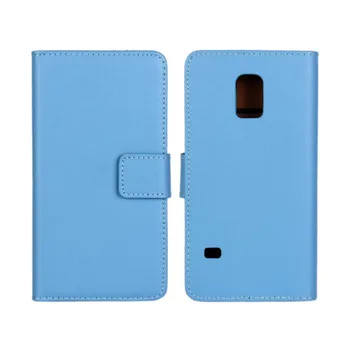 Īstas Ādas Maks Locīšanas Flip Cover Case for Samsung Galaxy S5 S4 Mini Mini i9190 S3 Mini i8190 ar Kartes Slots Turētājs