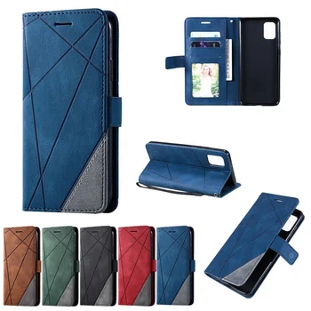 Ģeometrisko Flip Case For Samsung Galaxy Note 8 9 10 20 Ultra S7 Malas S8 S9 S10 lite 