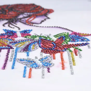 Rhinestones, Dekoratīvas Gleznas, Sienas Uzlīmes, Īpašas Formas Dimanta Krāsošana DIY 5D Daļēju Urbt Cross Stitch Crystal Komplekti