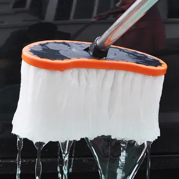 Uzlabot Piena zīda teleskopiskie auto mazgāšana mop Super absorbējoša Automašīnu Tīrīšana, Auto birstes Mopu Logu Mazgāšanas Līdzekli Putekļu Vasks, Mop Soft