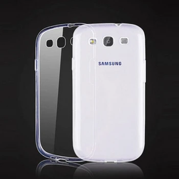 0.3 mm, Skaidrs, Mīksta TPU Case for Samsung Galaxy S3 i9300 Neo I9301 S3 Neo+ i9300i SIII Duos aizmugurējā vāciņa telefonu Gadījumos Aizsardzības coque