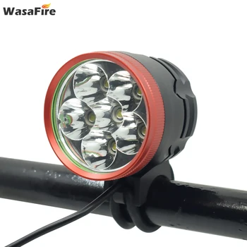 WasaFire 6x T6 LED Velosipēda Gaismas 10000lm Velosipēds Priekšā Gaismas Velo Lukturi priekšējo Lukturu + 9600mah 18650 Akumulatora + Lādētājs