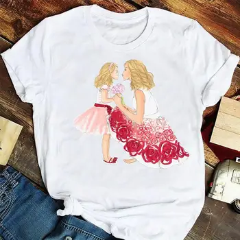 Sieviešu Modes Meita Vasarā Īsām Piedurknēm Mamma Mamma Mamma Karikatūra Tshirts Drēbes, Stilīgs T Top Lady Drukāt Vasaras Tee T-Krekls