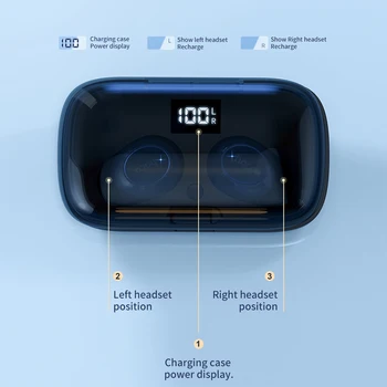 HOCO mini Taisnība TWS Bezvadu Bluetooth 5.0 Austiņas Trokšņa Slāpēšanas Sporta earbuds Waterprof Austiņas 350mAh Uzlādes Kaste