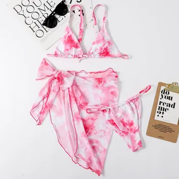 UVrcos Zīmolu Sieviešu Bikini 3 gabals komplekts Sexy Dziļu V veida Kakla Peldkostīms Ir 2021. Leopard Backless Peldkostīmi Pludmales Peldvietu Tērpi, Svārki Biquini