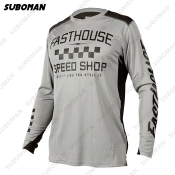 Fasthouse Karstā Pārdošanas Off Road Kalnu Komanda Apģērbs Velo krekls Lejup Jersey Long Sleeve Motociklu Jersey Riteņbraukšana Vīriešiem
