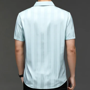 Ir 2021. zīmola svītrains vīriešu krekli vīriešu apģērbu modes vasaras īsām piedurknēm krekls vintage luksusa kleita ikdienas drēbes jersey 532