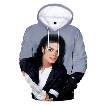 Super Zvaigzne Maikls Džeksons Hoodies Modes Vīriešu/sieviešu krekli Michael Joseph Jackson 3D pelēkā vārna Vīriešu Lielgabarīta hoody Drēbes
