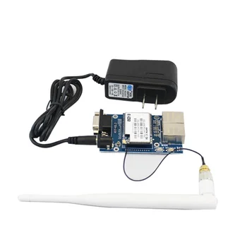 Bezmaksas piegāde Sērijas Uart, lai wifi dual ethernet dual RS232 WiFi modulis ar ārējo antenu Sākuma komplekts RT5350 chipset HLK-RM04