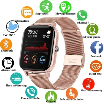 LIGE ir 2021. Jaunu Full touch screen Smart Watch Sieviete, Sporta Sirds ritma Monitors Ūdensizturīgs Fitnesa Smart Pulksteņi Vīriešu Sieviešu Smartwatch