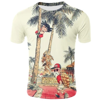Ir 2021. jaunu karstā pārdošanas T-krekls O-veida kakla 3D drukāšanas īsām piedurknēm ikdienas stila Wukong top vasaras vīriešu apģērbu