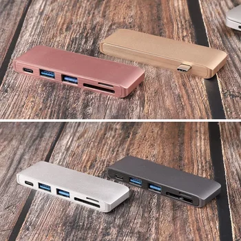 USB C centrs, Lai TF SD Lasītājs Spēļu Centrmezgls 3.0 PD Thunderbolt 3 USB C Hub Adapteris Jauns MacBook Pro Air 12 13 15 16 2019 2020 A2141