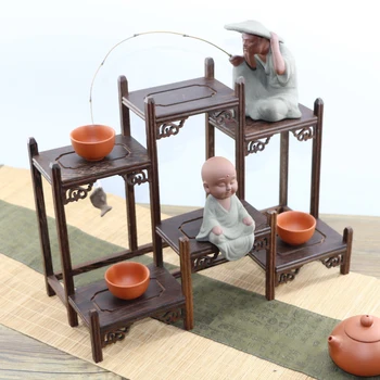 Mazo Rožkoka, Tējas Podu Turētājs, Antikvariāts-un-retums Plaukti Ķīniešu Stilā Preces Mēbeles Displejs