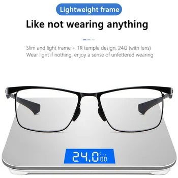 Ultra Light Photochromic Lasīšanas Brilles Vīriešiem Progresējoša Multifokāla Anti Zili Stari vecuma tālredzība Brilles TR90 Pilna Loka +1.5 2.5
