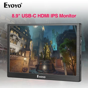 Eyoyo EM08H Portatīvā Monitors LED USB C Tipa Hdmi spēļu monitors IPS 1920x1200 Displeja par PS4 Klēpjdatoru Tālrunis Xbox Slēdzis Gab