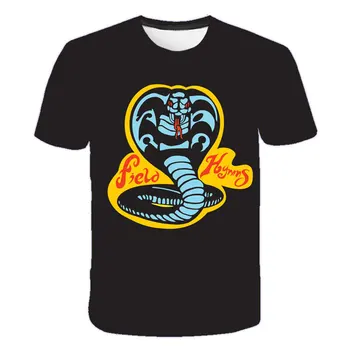Modes Bērnu drēbītes, Taizemes Indīgs Čūskas Cobra Kai T Krekls tīņi Crewneck Ikdienas Topi un t-veida, zēni 3d drukas Smieklīgi T-Krekls