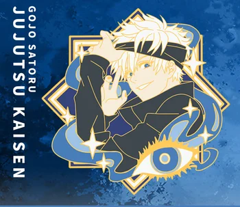 JAUNS Anime Jujutsu Kaisen Metāla Emblēma Gojo Pie Pogu Broša Adatas Kolekcija Medaļu Tērpu Aksesuārus Suvenīru Cosplay Xmas Dāvanas