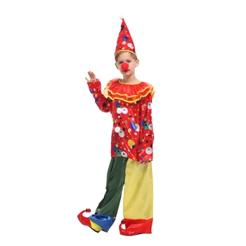Bērniem Bērnu Red Dot Nerātns Puse Klauns Kostīms Zēniem Halloween Karnevāls Purima Maskēties Mardi Gras Apģērbs