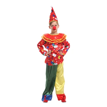 Bērniem Bērnu Red Dot Nerātns Puse Klauns Kostīms Zēniem Halloween Karnevāls Purima Maskēties Mardi Gras Apģērbs