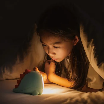 Silikona Nakts Gaisma Karikatūra Dinozauru Bērnu Rotaļlietu Dzīvnieku LED Galda Lampa USB Bērnu Guļamistabas Gultas Bērnistaba Radošās Svētku Dāvanu
