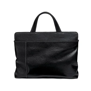Mīksta Somiņa Īstas ādas Biznesa soma nekustamā Govs Nekustamā īstas ādas somas Vīriešu klēpjdatoru ar 14 collu Messenger Notebook bag