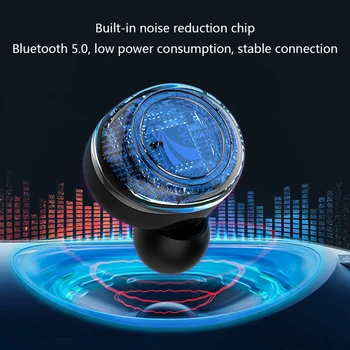 A2 Bezvadu 5.0 Bluetooth Austiņas HiFi Stereo Sporta Ūdensizturīgs Spēlētājs Pogas Kontroles Austiņas Austiņas Ar Mic Un Uzlādes Kaste