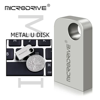 Mini metāla clef usb 128GB usb flash disku pendrive 64GB, 32GB 16GB 8GB izturīgs pen drive high speed usb disku u diska