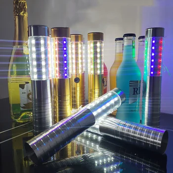 Disko Grupa Flash Stick Vīna Pudeles Aizbāzni, kas Mirgo Stick Uzlādējams Strobe Dekoratīvie Gaismas KTV Bārs Kāzu svinības Sparkler