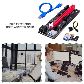 Jaunākās VER009S PCI-E Stāvvadu Karti 30 CM 60 CM 100CM USB 3.0 Kabeli, PCI Express 1X, lai 16X Extender PCIe Adapteri GPU Miner Ieguves