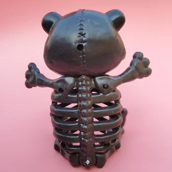 Halloween Rotājumi Dzīvnieku Skeletu Kauli Rāpojošs Lācīti Bonez Rotājumi Hallowmas Šausmu Aksesuārus Partijas (Melna)