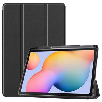 IBuyiWin Mīksta Silikona Smart Case for Samsung Galaxy Tab S6 Lite 10.4 SM-P610/P615 Tablete Capa Segtu Ar Zīmuļa Turētāju Būtiska