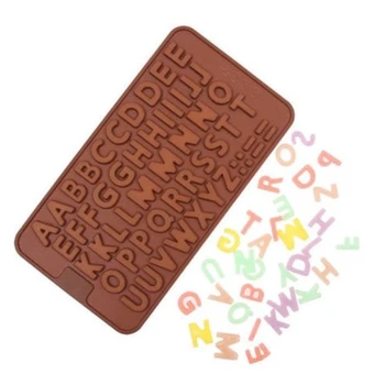 1gb 48 Vēstuli Silikona Veidnē Mājas Virtuve Šokolādes Pelējuma Izdomājums Pelējuma DIY Taisni Pelējuma Kūka Apdare Bakeware Rīks