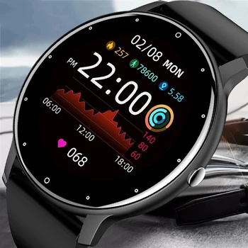 Ir 2021. Luxury Smart Skatīties Vīrieši ar skārienekrānu Sports Fitness Watch IP67 Waterproof Bluetooth Android, ios smartwatch Vīrieši+kaste