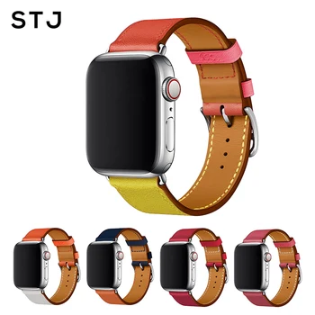 STJ Vienu Tour Band Apple Skatīties Sērija 4/3/2/1 38mm 42mm / 40mm 44mm Par iwatch Ādas Watchband Apple Pulksteņu Siksniņas