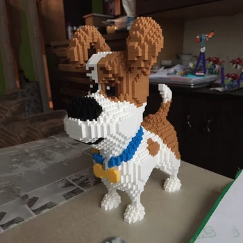 Karikatūra Dzīvnieku Mike Suns, Celtniecības Bloki, Dimanta Mazu Daļiņu Saliktas Rotaļlietas Pet Suns, Suns Modelis Ķieģeļu Bērnu Rotaļu Dāvanu