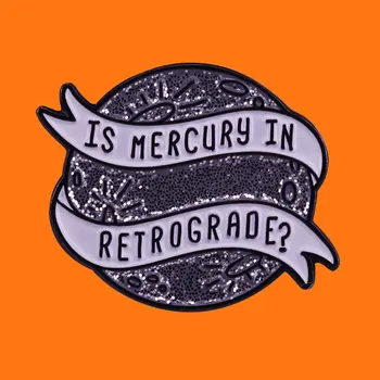 Mercury Atgriezeniskās Metāla Karikatūra Broša Kosmosa Planētas Pin Mugursoma, Soma, Cepure, Nozīmītes Rotā Bērnu Modes Boutique Dāvanu