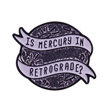 Mercury Atgriezeniskās Metāla Karikatūra Broša Kosmosa Planētas Pin Mugursoma, Soma, Cepure, Nozīmītes Rotā Bērnu Modes Boutique Dāvanu
