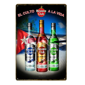 Havana Club Plāksne Itālija Alus Martini Vintage Metāla Plāksnes, Kafejnīca, Krogs, Bārs Dekoratīvā Zīme, Sienas Uzlīmes, Mākslas Plakātu, Mājas Dekoru