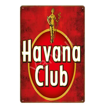 Havana Club Plāksne Itālija Alus Martini Vintage Metāla Plāksnes, Kafejnīca, Krogs, Bārs Dekoratīvā Zīme, Sienas Uzlīmes, Mākslas Plakātu, Mājas Dekoru