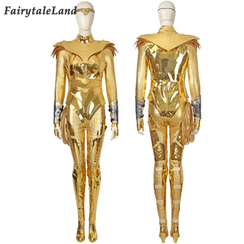 WW Brīnums, 1984 Cosplay Halloween Apģērbs Iedomātā Diana Prinča Kostīms, Zelta bodysuit Pasūtījuma Superheroine Jumpsuit