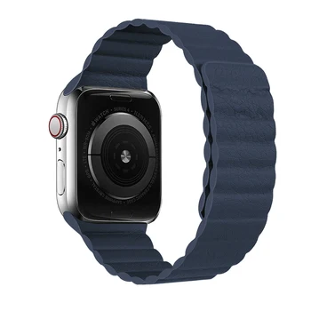Ādas cilpa par Apple Skatīties joslas 44mm 40mm 38mm 42mm Magnētisko smartwatch aproce jostu, rokassprādzi iWatch sērija 3 4 5 zviedrija 6 siksniņas