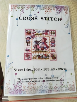 Cross stitch komplekts Dzīvnieku kokvilnas diegu Mīlestība atslēga kanvas izšūšana, izšūšanas Melleņu Augļu Tējas un Zīlīte, Nimue_