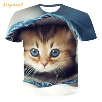 Ir 2021. Kaķis Gudrs Dzīvnieks Mūzikas 3d Drukāšanas Sieviešu T-krekls Dāmas Gadījuma T-krekls Vasaras T-krekls, Džemperis Apģērbu Iela Apģērbi
