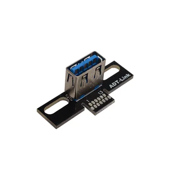 VDA USB A Male USB 2.0 3.0 Sieviešu Savienotājs Tiesības 90 Grādu Leņķa DIP PCB Pārveidotāja Adapteris