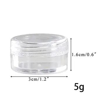 100pcs/set 5g Kārta Apakšā Cream Jar Caurspīdīgs Acu Krēms Uzpildāmas Dozatoru E65F