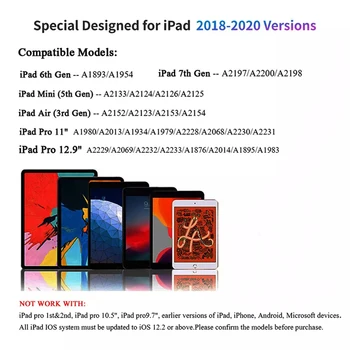 PlayBear Irbuli iPad Zīmuli, ar Jutību Sagāzuma leņķi (2018-2020) Apple iPad 6/7 Gen,iPad Gaisa 3rd Gen Precīzai Rakstīšanai