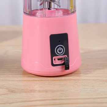 380ML 6 Asmens Portatīvo Blenderī Virtuves MINI sulu Spiedi, Elektrisko Pudeles USB Uzlādes Blenderī Pudeles Mikseri Sulu Pārtikas Smoothie Maker